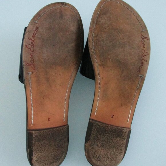 Sam Edelman Women's Leather Slide Sandals Size 8 - Picture 6 of 7